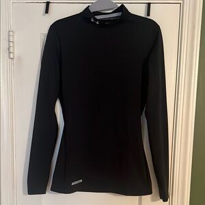 Under Armour Coldgear Mock Fitted Black Long Sleeve Women's Top